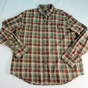 Timberland Tan/Brown L/S Bup Flannel Shirt X-Large